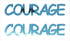 Custom-Buzz Word - COURAGE Blue Sky