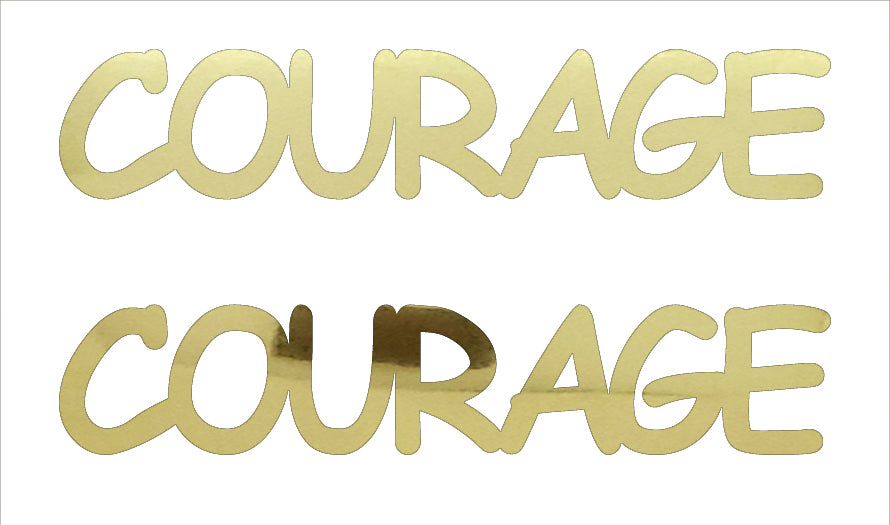 Custom-Buzz Word - COURAGE Gold