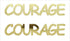 Custom-Buzz Word - COURAGE Gold