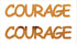 Custom-Buzz Word - COURAGE Orange