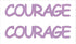 Custom-Buzz Word - COURAGE Pink