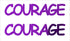 Custom-Buzz Word - COURAGE Purple