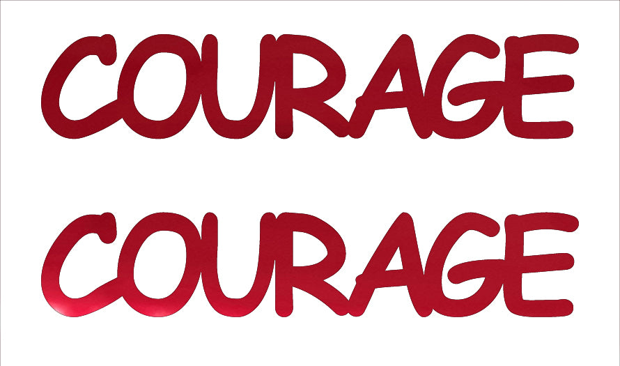 Custom-Buzz Word - COURAGE Red