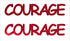 Custom-Buzz Word - COURAGE Red