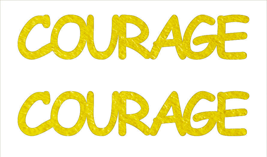 Custom-Buzz Word - COURAGE Yellow Paper