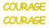 Custom-Buzz Word - COURAGE Yellow Paper