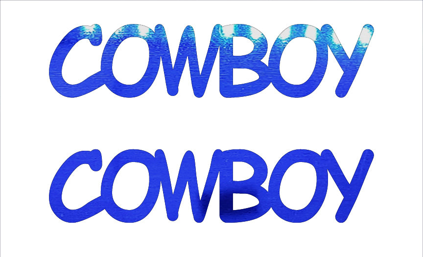 Custom-Buzz Word - COWBOY Blue Royal