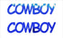 Custom-Buzz Word - COWBOY Blue Royal