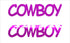 Custom-Buzz Word - COWBOY Fuchsia