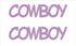 Custom-Buzz Word - COWBOY Pink