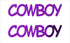 Custom-Buzz Word - COWBOY Purple