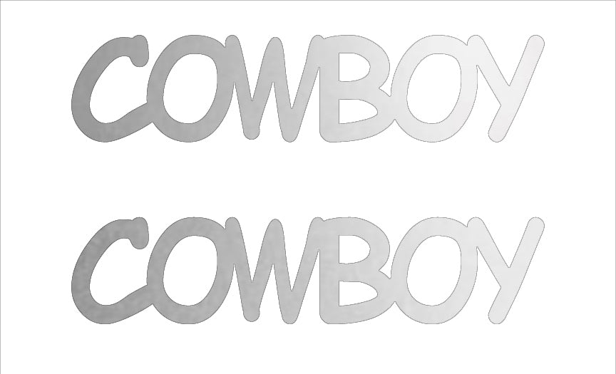 Custom-Buzz Word - COWBOY Silver