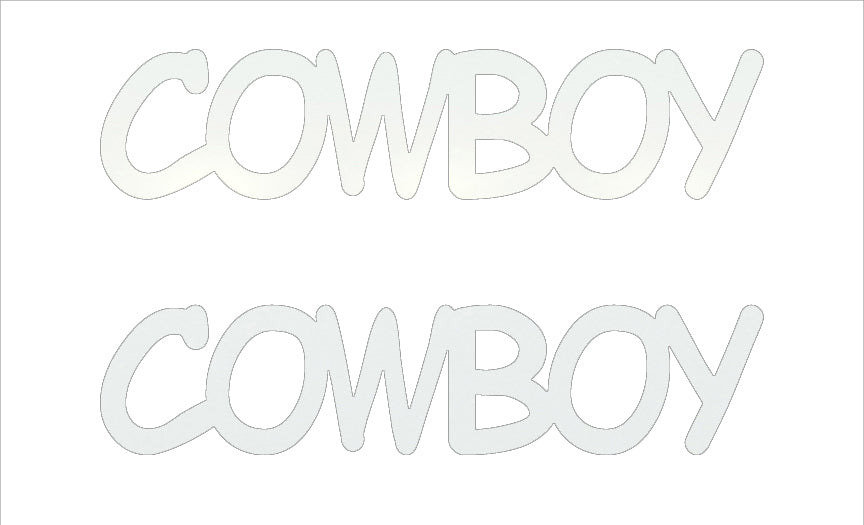 Custom-Buzz Word - COWBOY White