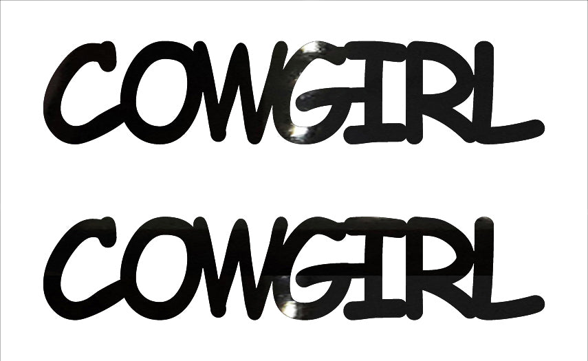 Custom-Buzz Word - COWGIRL Black