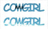 Custom-Buzz Word - COWGIRL Blue Sky