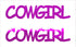 Custom-Buzz Word - COWGIRL Fuchsia