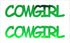 Custom-Buzz Word - COWGIRL Green