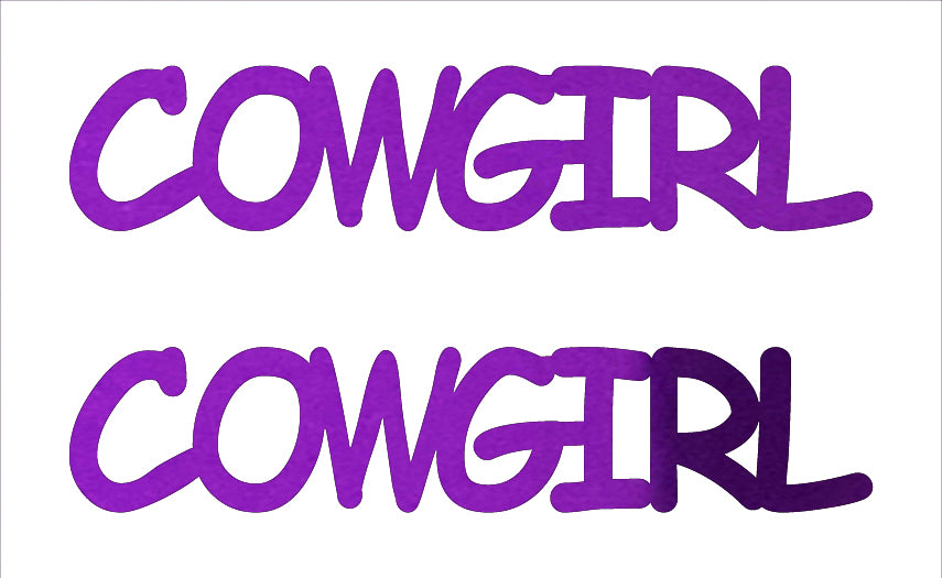 Custom-Buzz Word - COWGIRL Purple