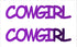 Custom-Buzz Word - COWGIRL Purple