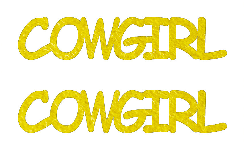 Custom-Buzz Word - COWGIRL Yellow Paper