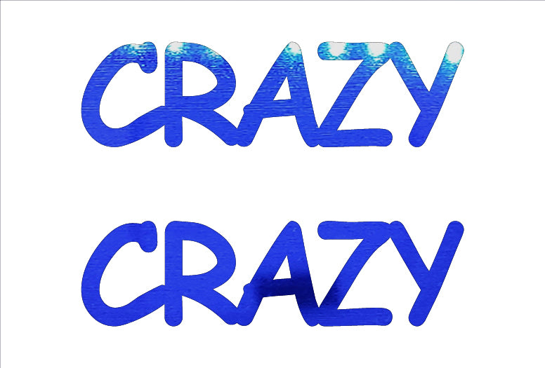 Custom-Buzz Word - CRAZY Blue Royal