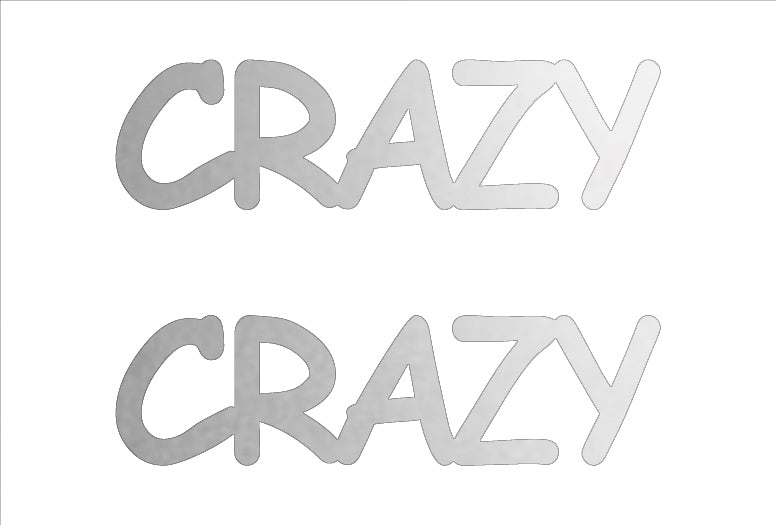 Custom-Buzz Word - CRAZY Silver