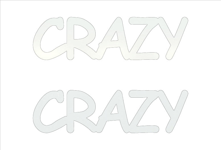 Custom-Buzz Word - CRAZY White