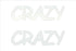 Custom-Buzz Word - CRAZY White