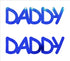 Custom-Buzz Word - DADDY Blue Royal