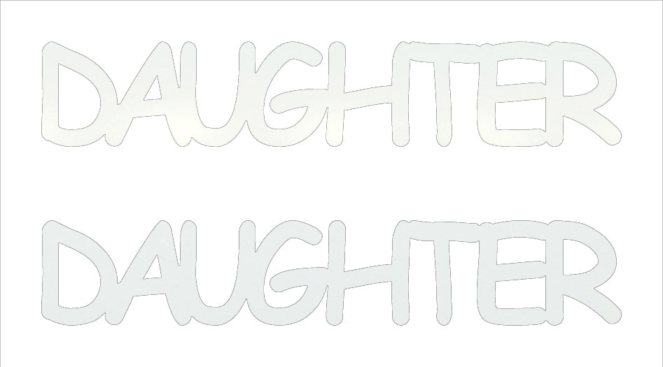 Custom-Buzz Word - DAUGHTER White