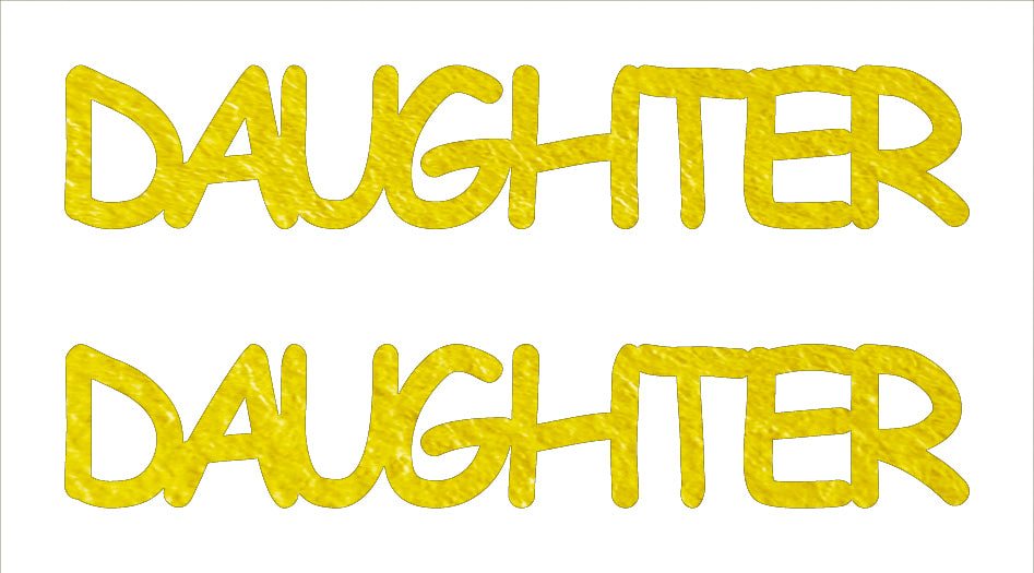 Custom-Buzz Word - DAUGHTER Yellow Paper