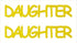 Custom-Buzz Word - DAUGHTER Yellow Paper