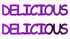 Custom-Buzz Word - DELICIOUS Purple