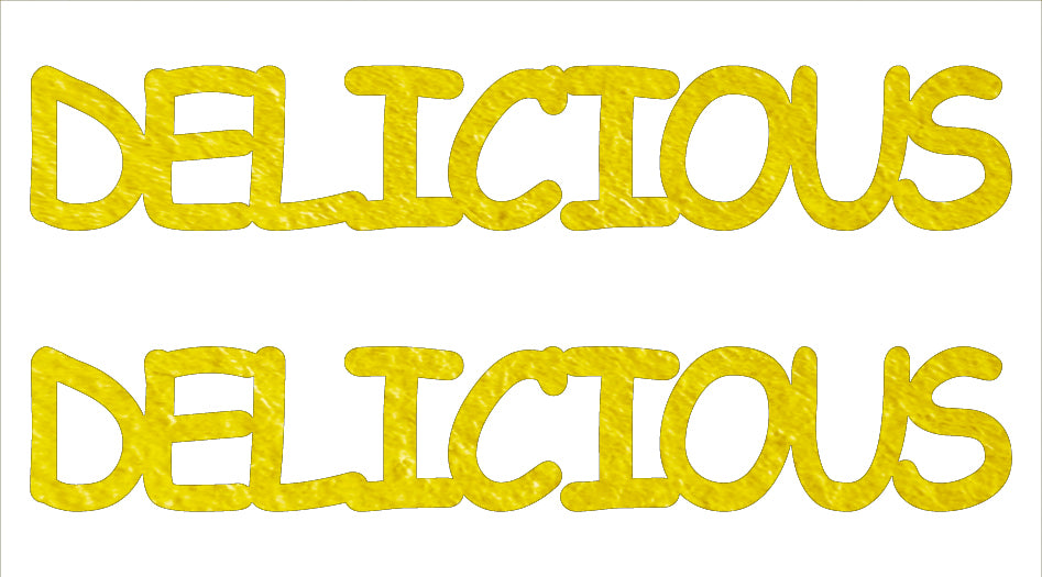 Custom-Buzz Word - DELICIOUS Yellow Paper