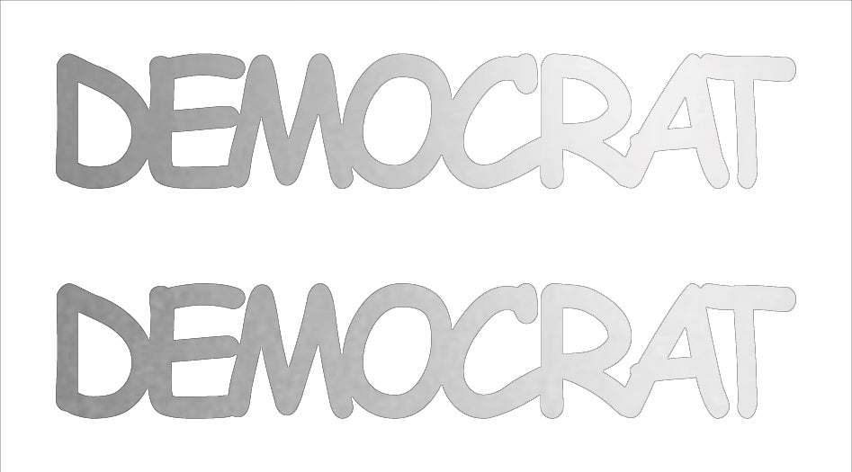 Custom-Buzz Word - DEMOCRAT Silver