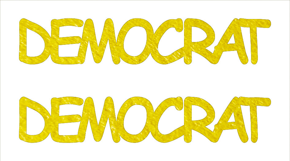 Custom-Buzz Word - DEMOCRAT Yellow Paper