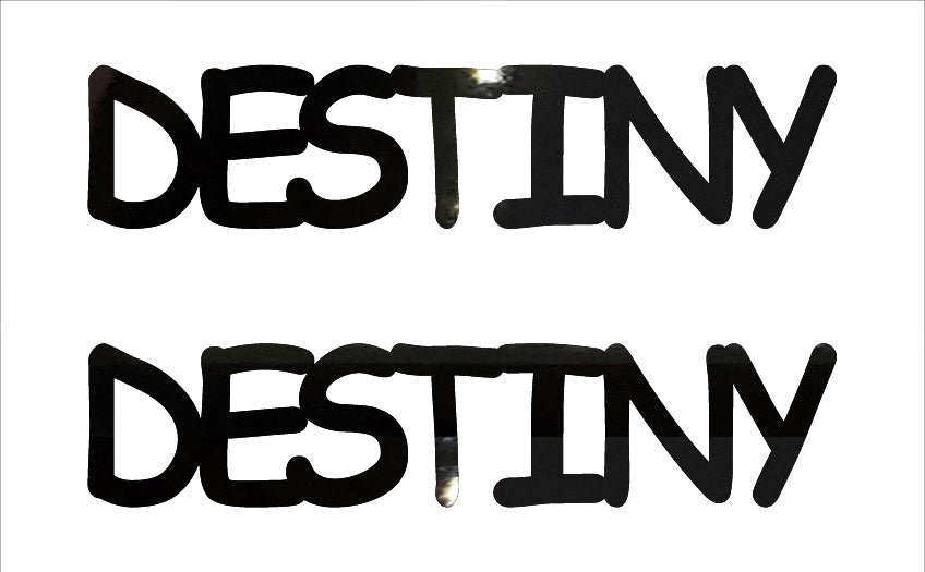 Custom-Buzz Word - DESTINY Black