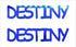 Custom-Buzz Word - DESTINY Blue Royal