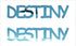 Custom-Buzz Word - DESTINY Blue Sky