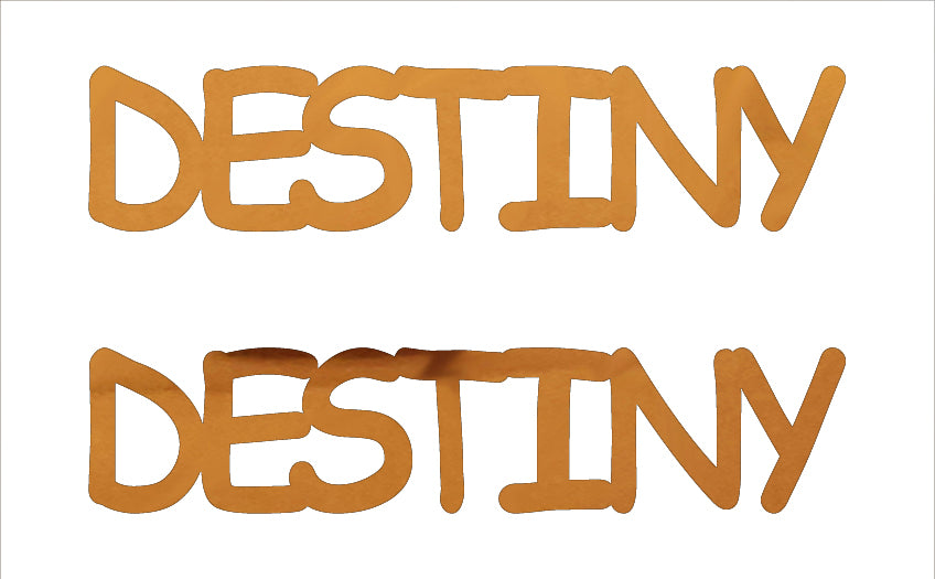 Custom-Buzz Word - DESTINY Orange