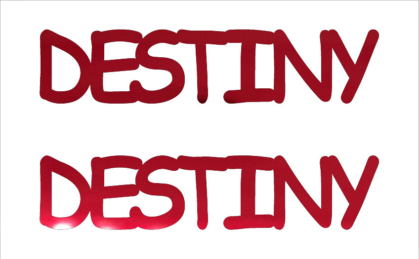 Custom-Buzz Word - DESTINY Red