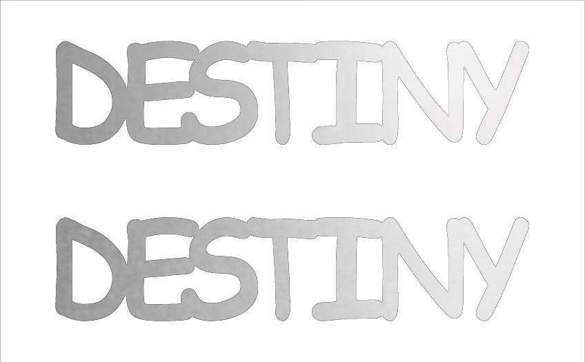 Custom-Buzz Word - DESTINY Silver