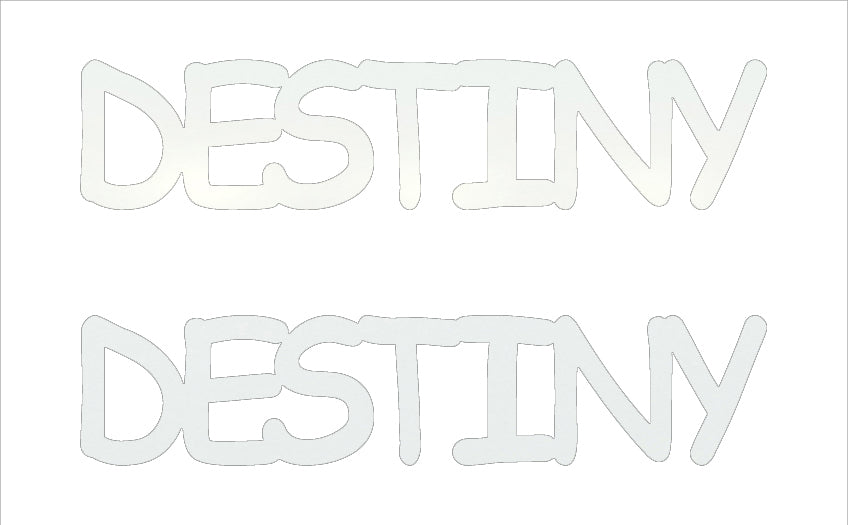 Custom-Buzz Word - DESTINY White