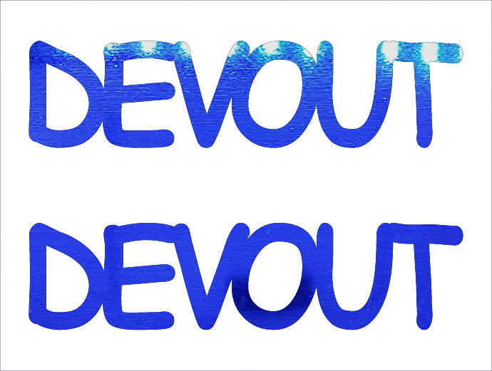 Custom-Buzz Word - DEVOUT Blue Royal