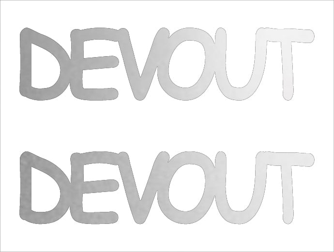 Custom-Buzz Word - DEVOUT Silver