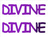 Custom-Buzz Word - DIVINE Purple