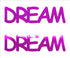 Custom-Buzz Word - DREAM Fuchsia