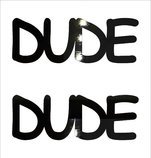 Custom-Buzz Word - DUDE Black