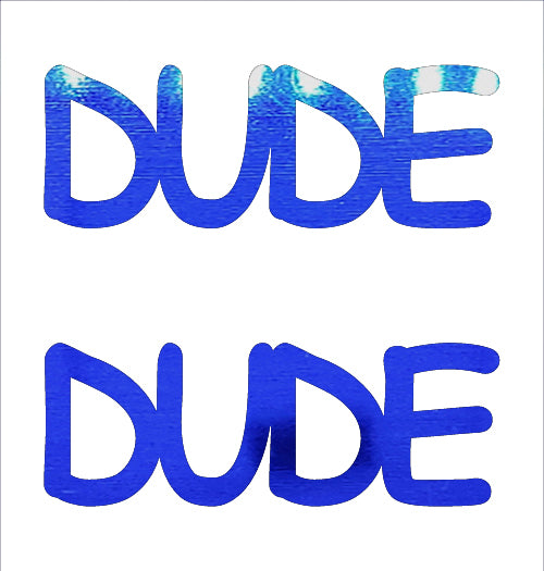 Custom-Buzz Word - DUDE Blue Royal