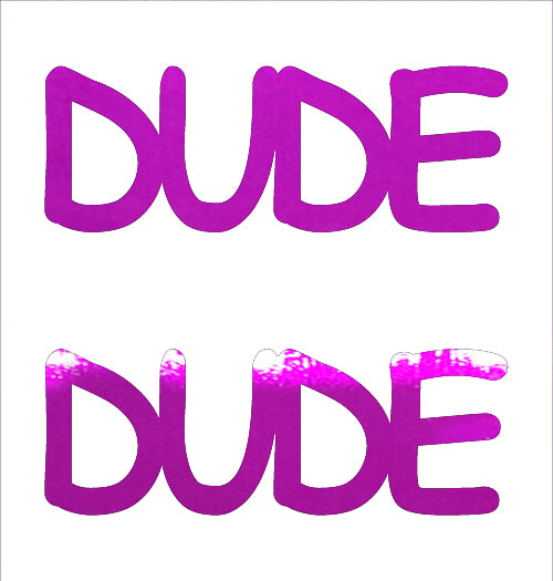 Custom-Buzz Word - DUDE Fuchsia